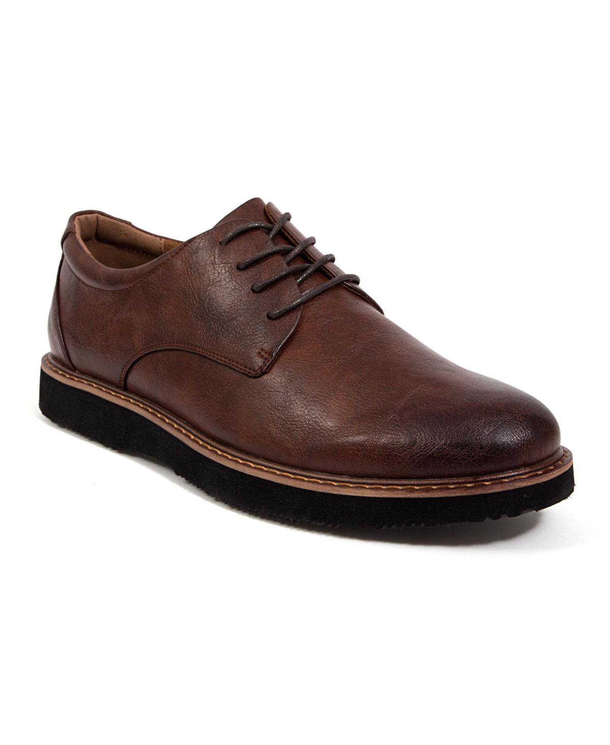 Deer Stags Men's Walkmaster Plain Toe Water Repellant Oxford Shoes In Brown