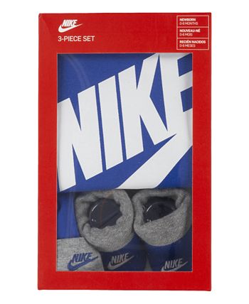 Nike Baby Boys Beanie, Baby Logo - Macy\'s Piece 3 Futura Booties, Bodysuit, Set and Gift Box or Girls