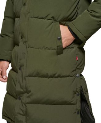 Men's Quilted Extra Long Parka Jacket