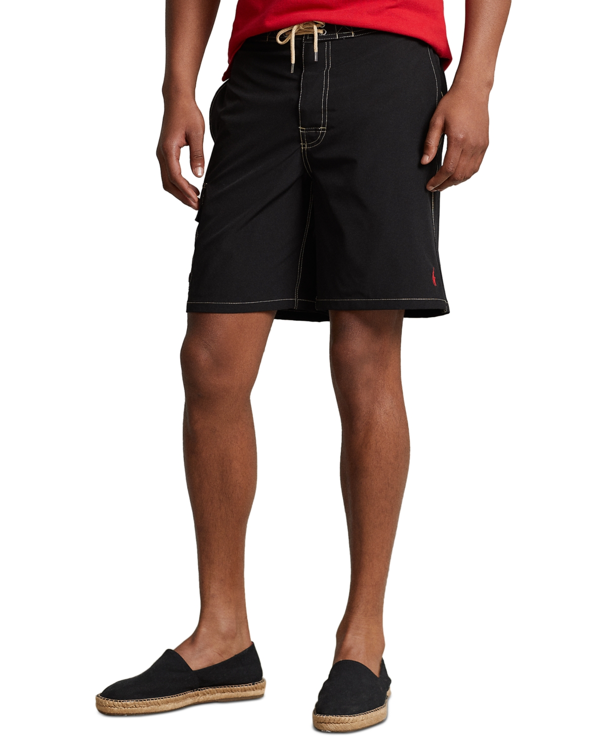 Shop Polo Ralph Lauren Men's 8-1/2-inch Kailua Classic-fit Swim Trunks In Black