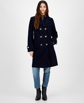 Michael Kors Women's Double-Breasted Peacoat Coat, Created for Macy's ...