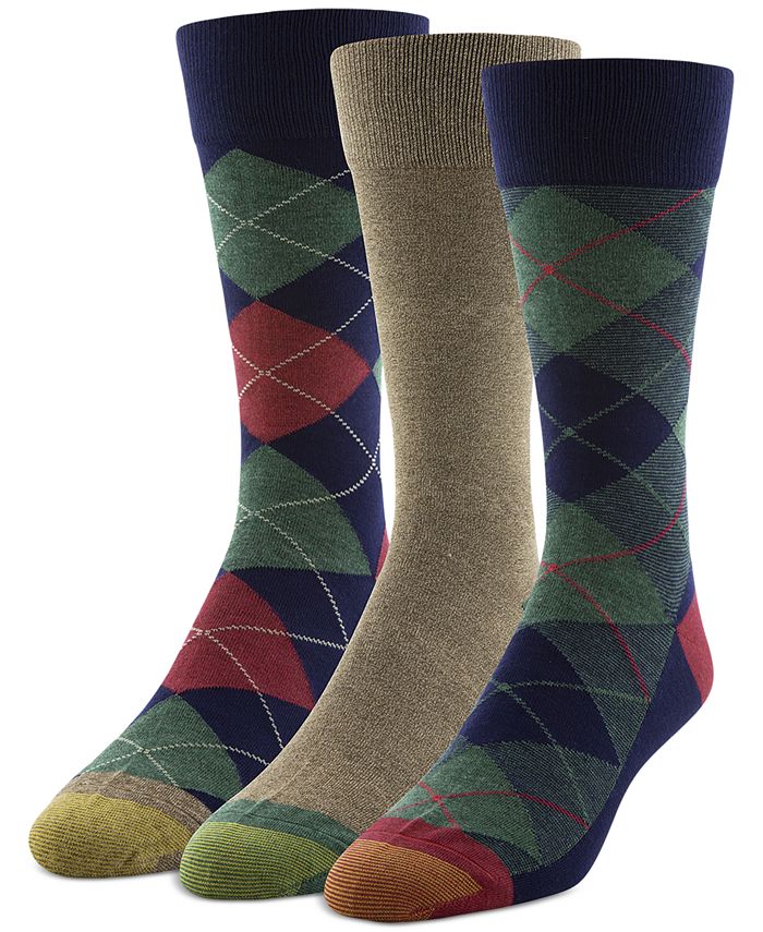 Gold Toe Men's Timeless Classics 3Pk. MoistureWicking Holiday Dress