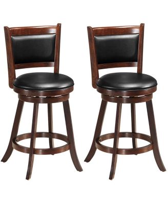 Costway Set Of 2 24 Swivel Counter Stool Wooden Dining Chair Macy S   22869976 Fpx.tif