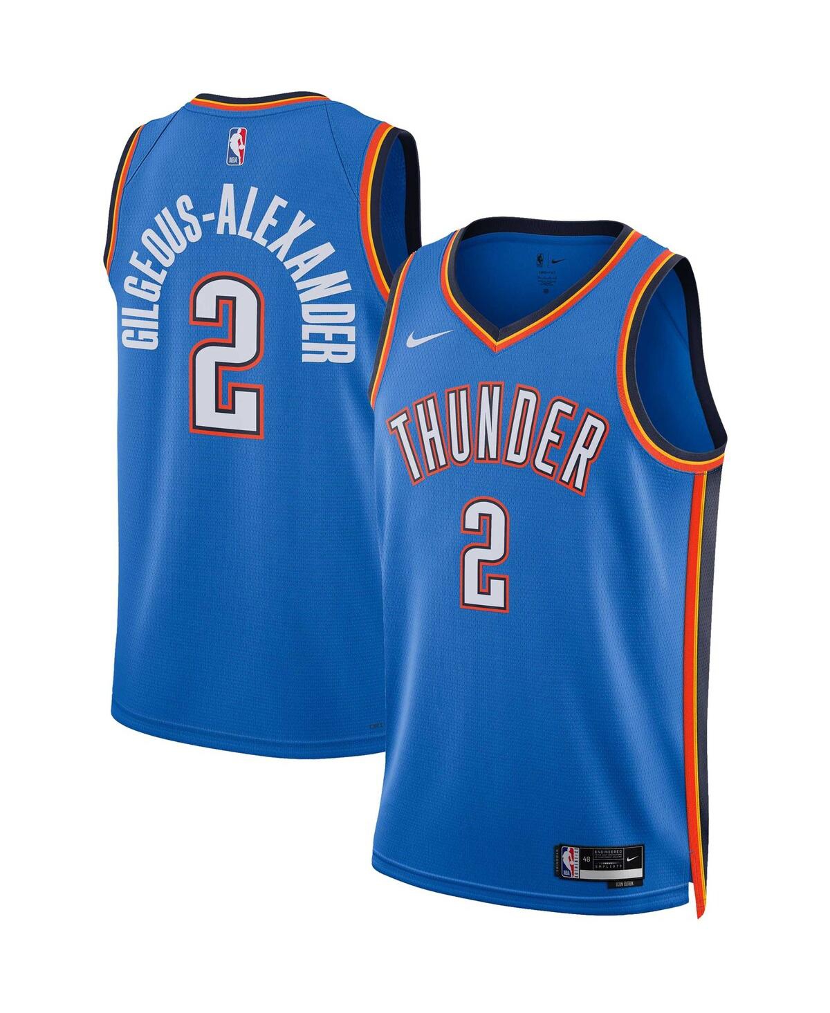 Men's Nike Shai Gilgeous-AlexanderOklahoma City Thunder Swingman Jersey - Icon Edition - Blue