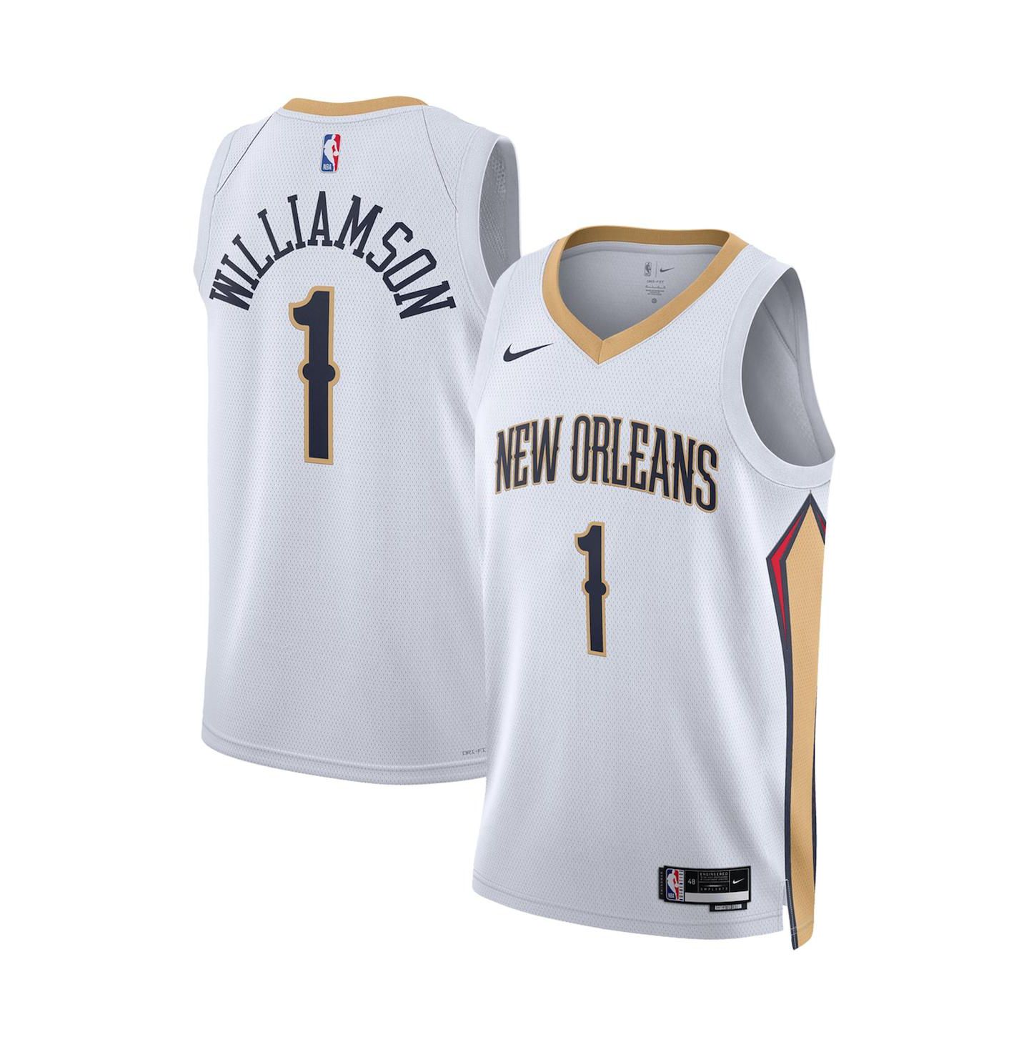Мужской топ Nike Zion Williamson White New Orleans Pelicans Swingman Jersey - Association Edition — фото 1