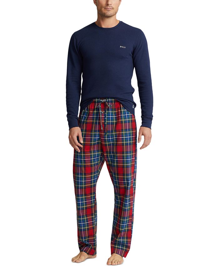 Polo Ralph Lauren Men's Waffle-Knit Thermal Pajama Shirt & Reviews - T- Shirts - Men - Macy's