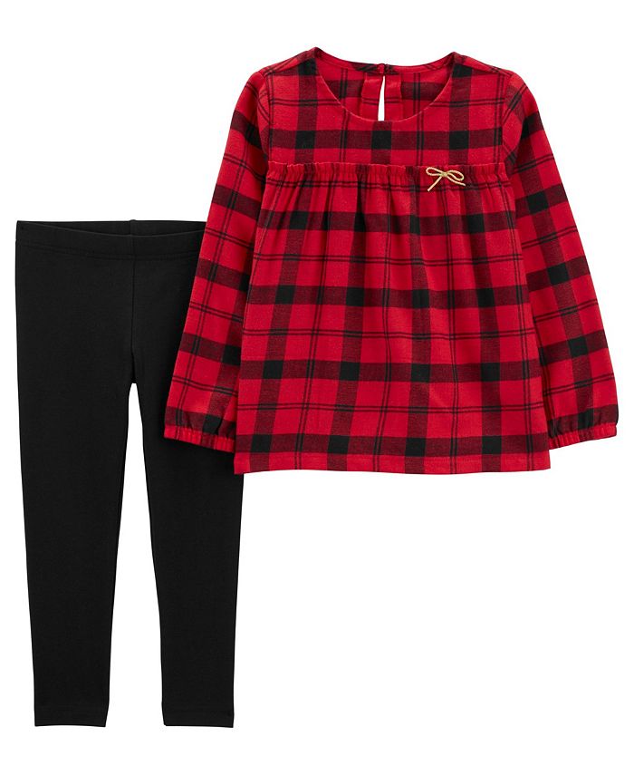 Baby girl buffalo plaid leggings discount