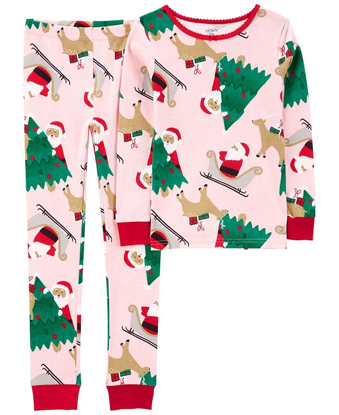 Carter's Big Girls Christmas Snug Fit Pajama, 2 Piece Set Macy's