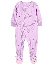 Toddler Girls One-Piece Fleece Footie Pajama