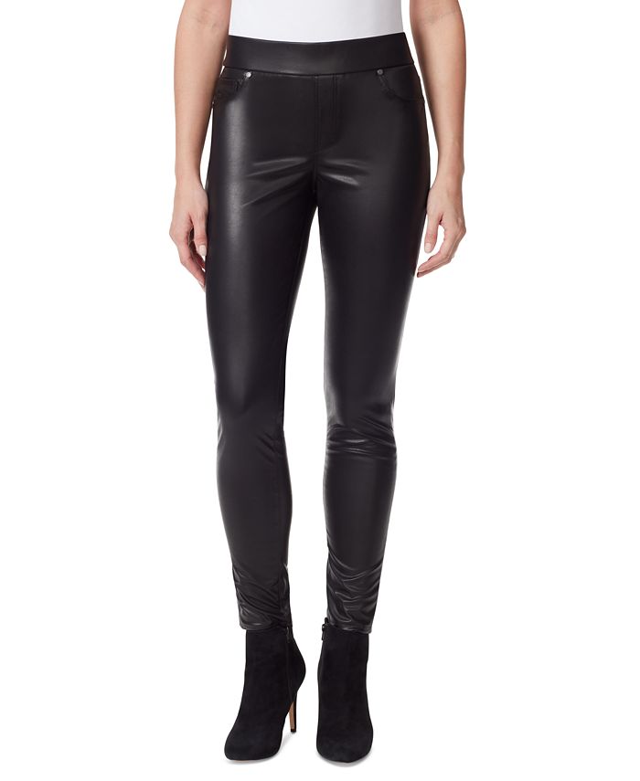 Vegan Leather Pants - Black Pull-On Pants