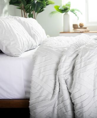 Chevron Clipped Jacquard 3-Pc. Comforter Set, Full/Queen