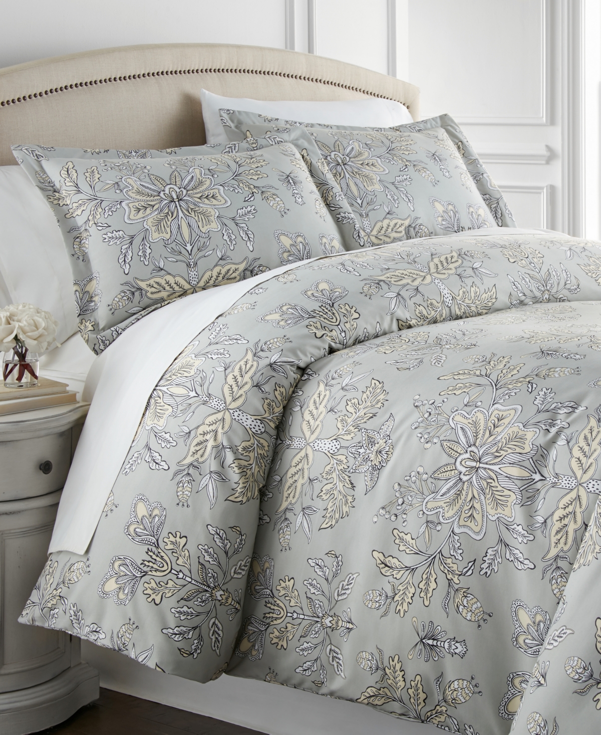 Southshore Fine Linens Vintage-Like Garden Down Alternative 3 Piece Comforter Set,