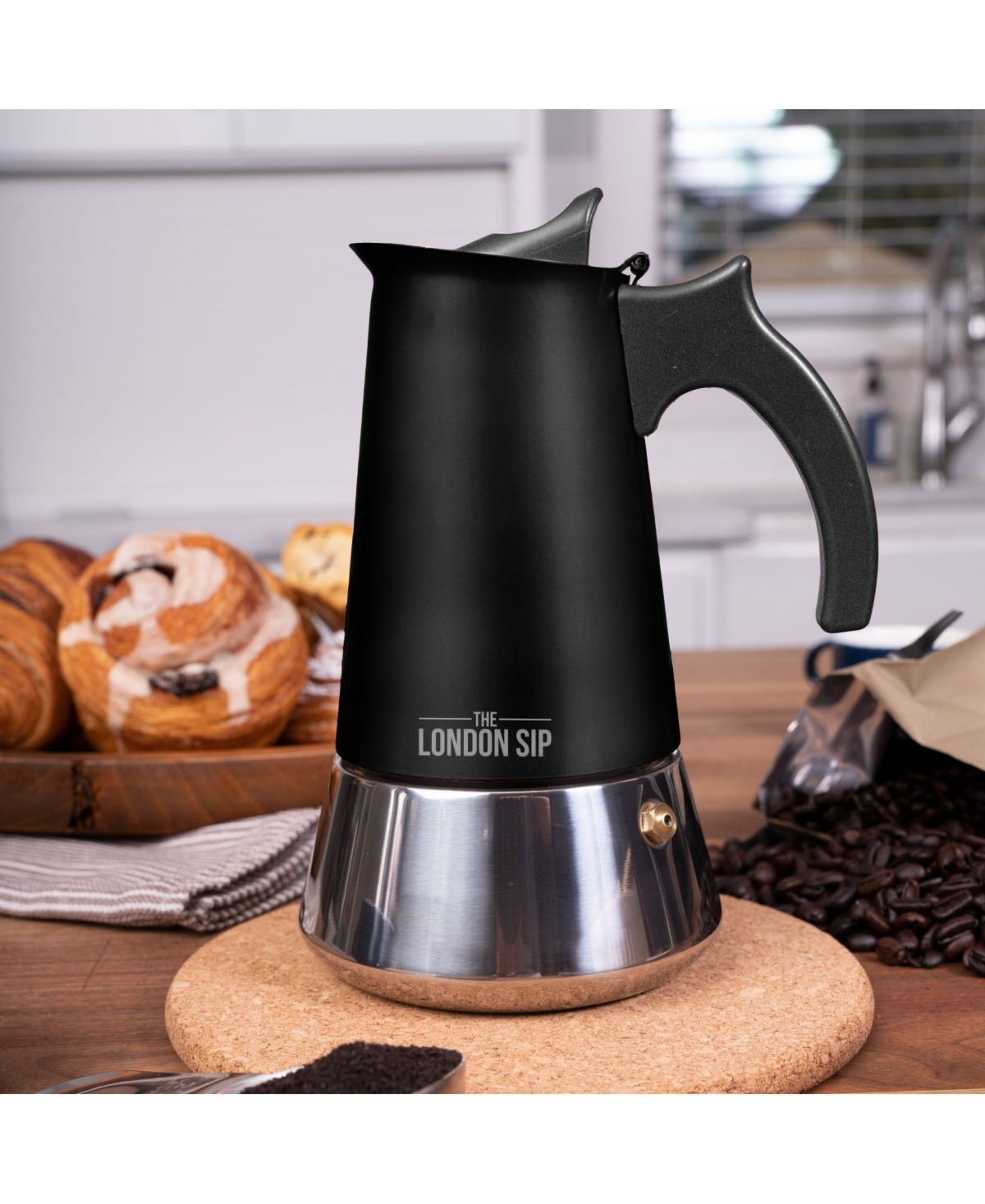 London Sip Stainless Steel Coffee Maker -cup