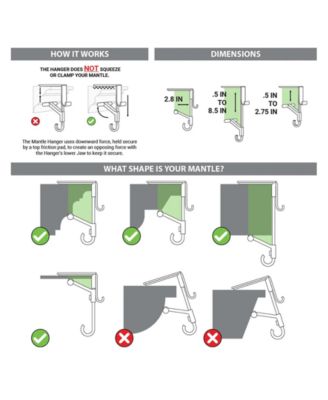 Village Lighting Garland and christmas stocking holder for mantle, 3 Pack