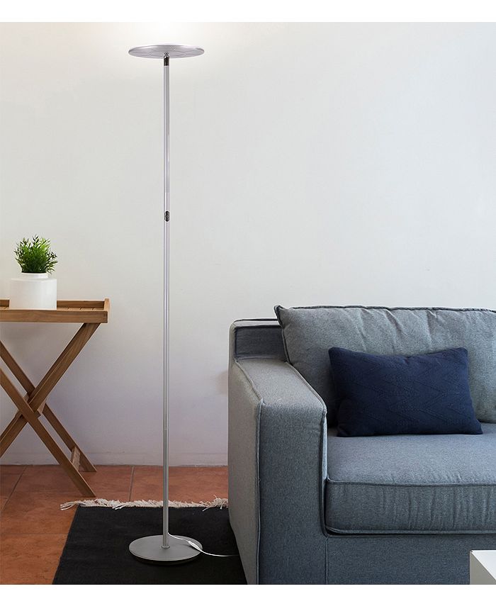 Brightech Sky Flux LED Torchiere Floor Lamp with Adjustable Head and 3 ...
