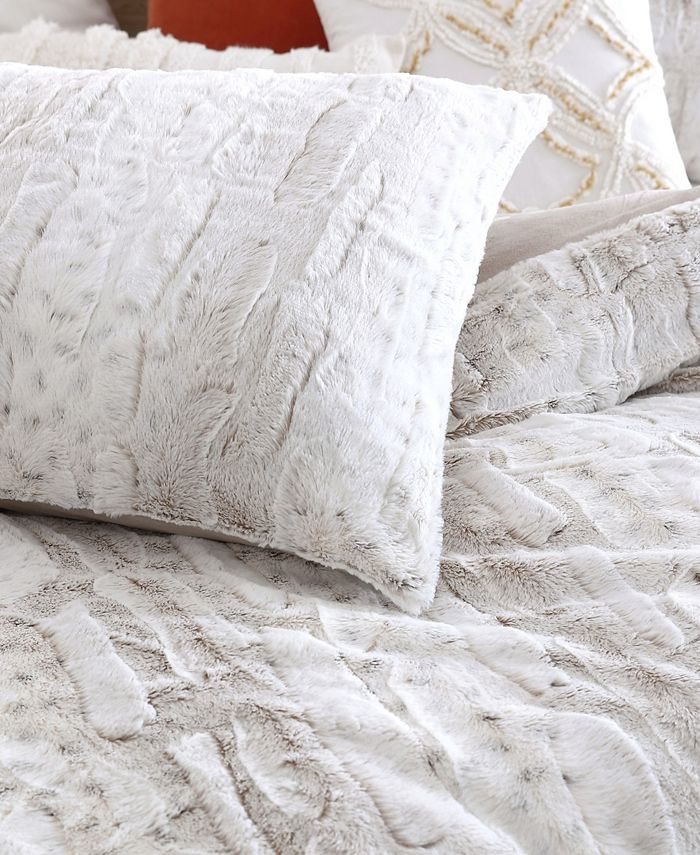 Peri Home Snow Leopard Ivory 3 Piece Comforter Set, King Macy's