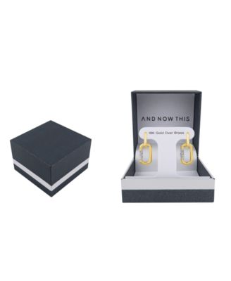 Crystal Hinged Hoop with Interlocked Drop Earrings