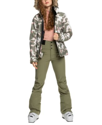 Roxy - Juniors' Rising High-Rise Zippered-Cuff Pants