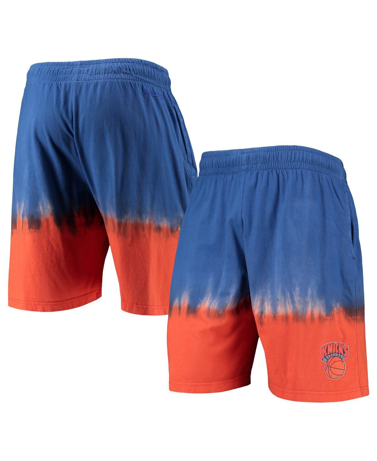 Mitchell & Ness Men's  Blue And Orange New York Knicks Hardwood Classic Authentic Shorts In Blue,orange