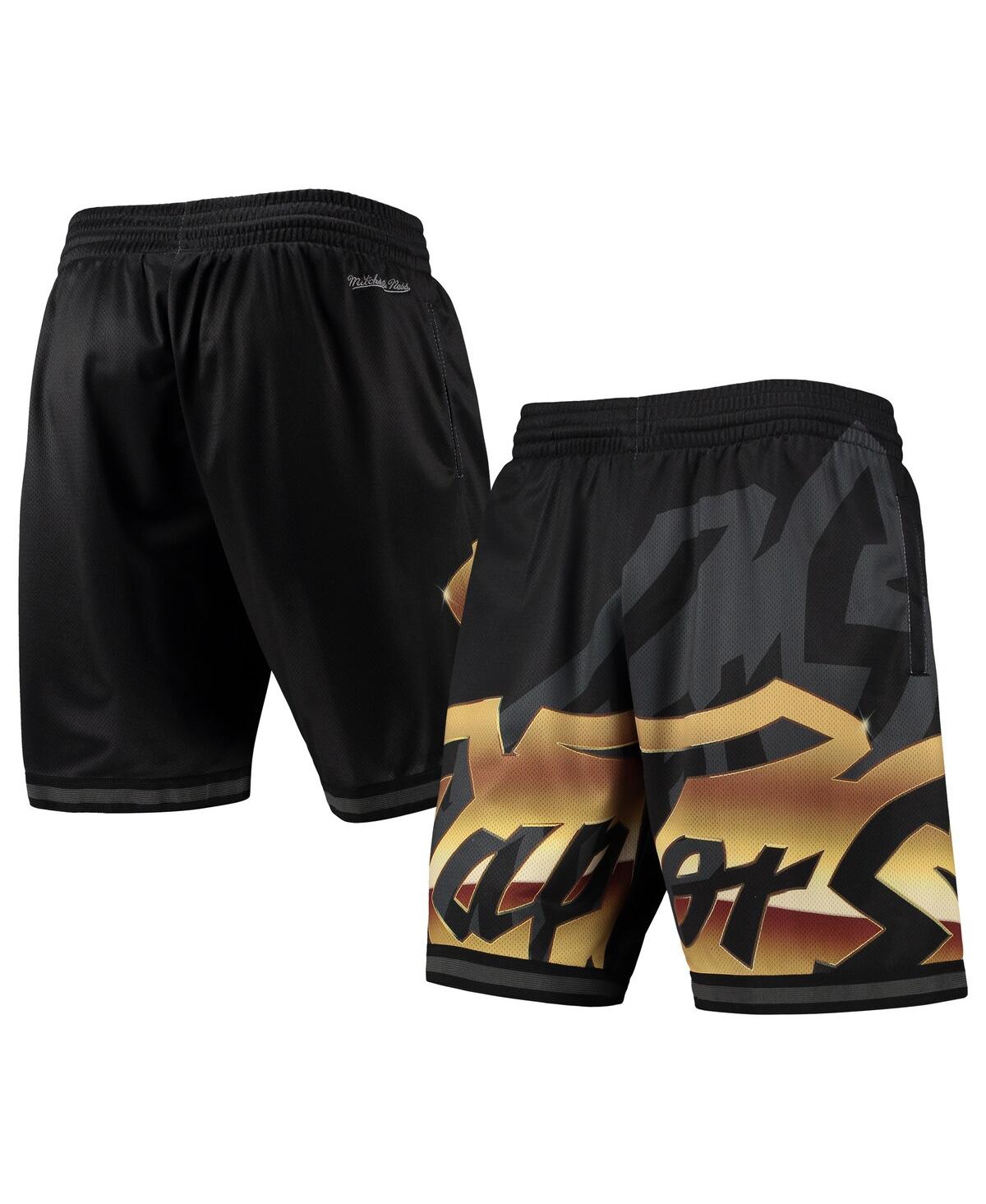 Mitchell & Ness Men's  Black Toronto Raptors Big Face 4.0 Fashion Shorts In Black