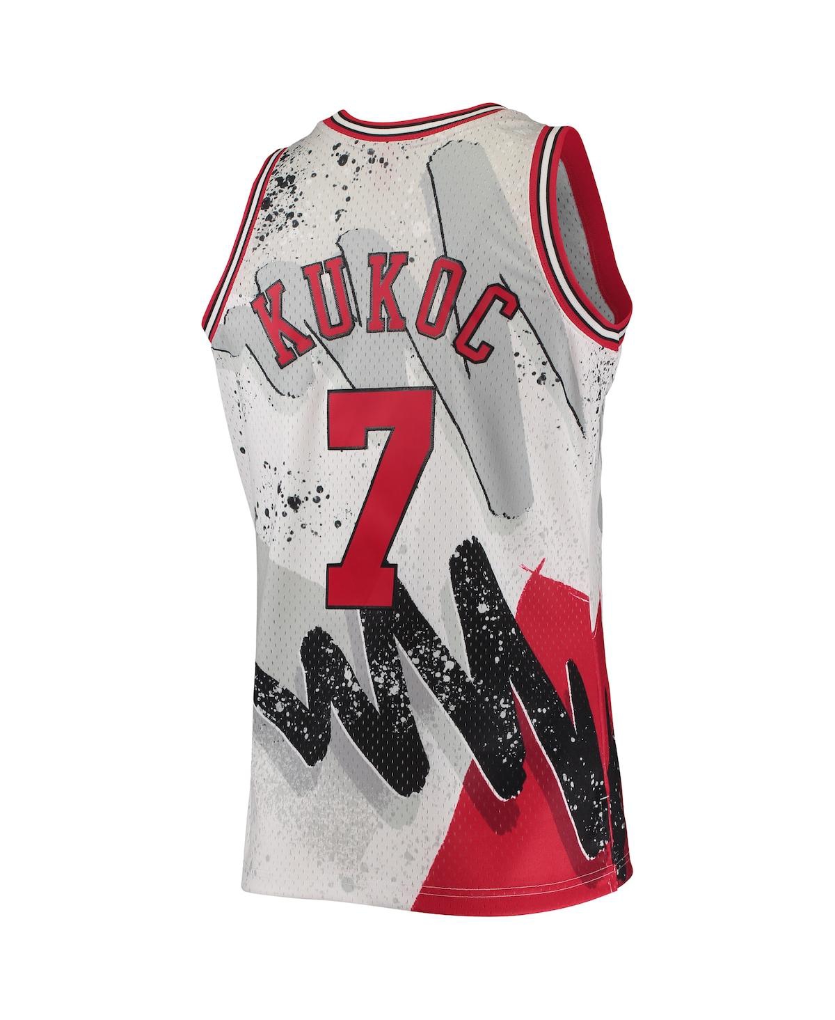 Men's Mitchell & Ness Toni KukocChicago Bulls Hardwood Classics 1995-96 Hyper Hoops Swingman Jersey - White
