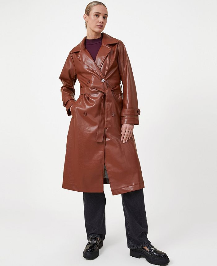 Macy's red discount trench coat