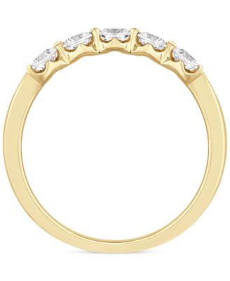 Diamond Five Stone Band (1/2 ct. t.w.) in 14k White or Yellow Gold