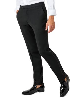 Men's Modern-Fit Flex Stretch Black Tuxedo Pants