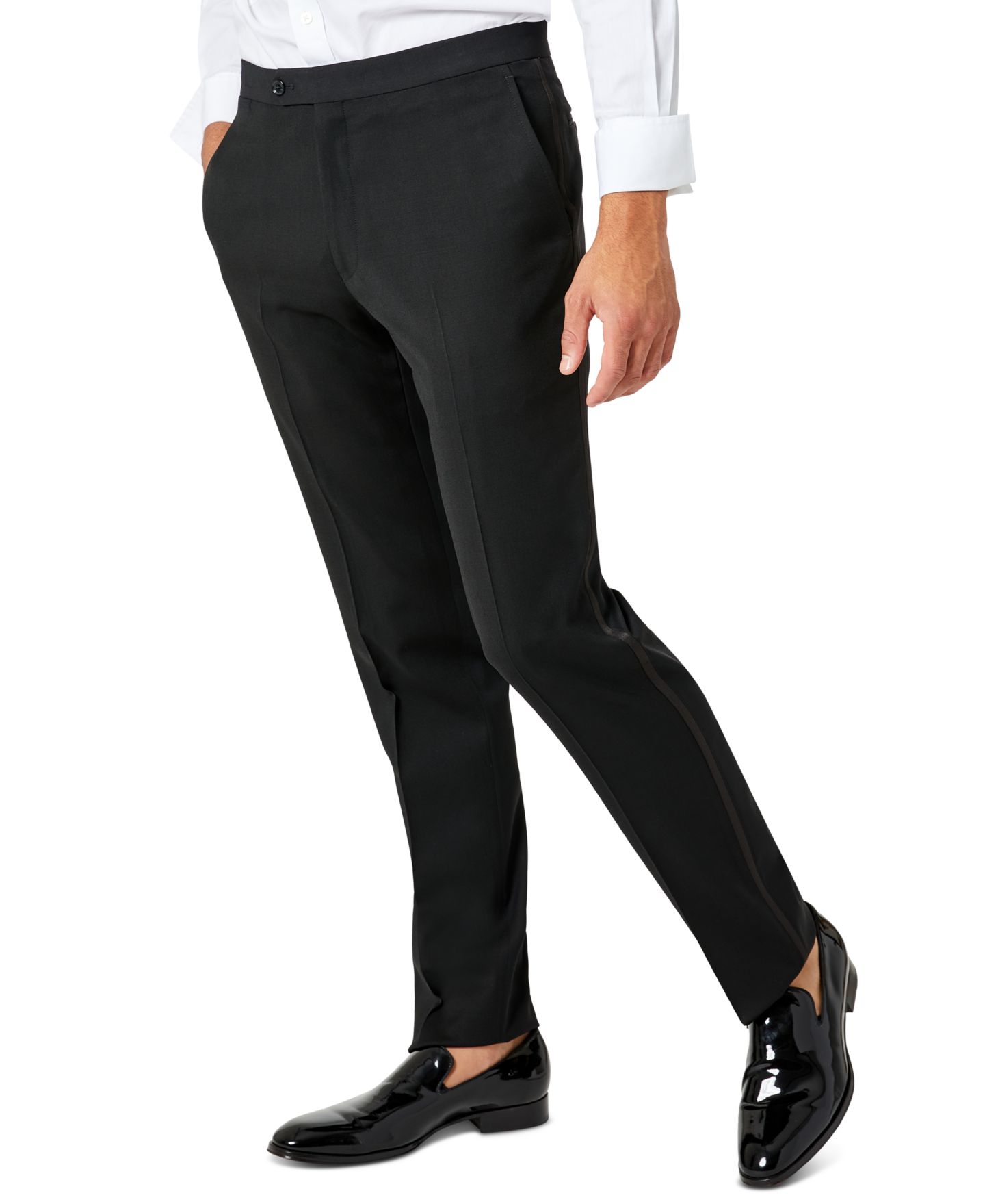 Мужские брюки Tommy Hilfiger Modern-Fit Flex Stretch Tuxedo Pant, цвет: Чёрный — фото 3