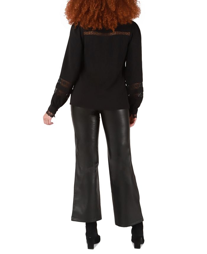 Black Tape Women's High Rise FauxLeather StraightLeg Pants Macy's