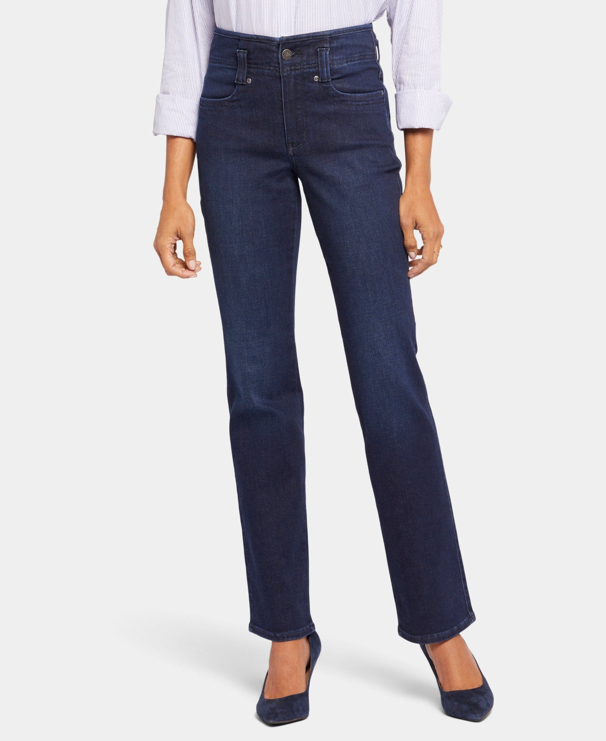 Nydj Women's Marilyn Straight Jeans With High Rise In Underground