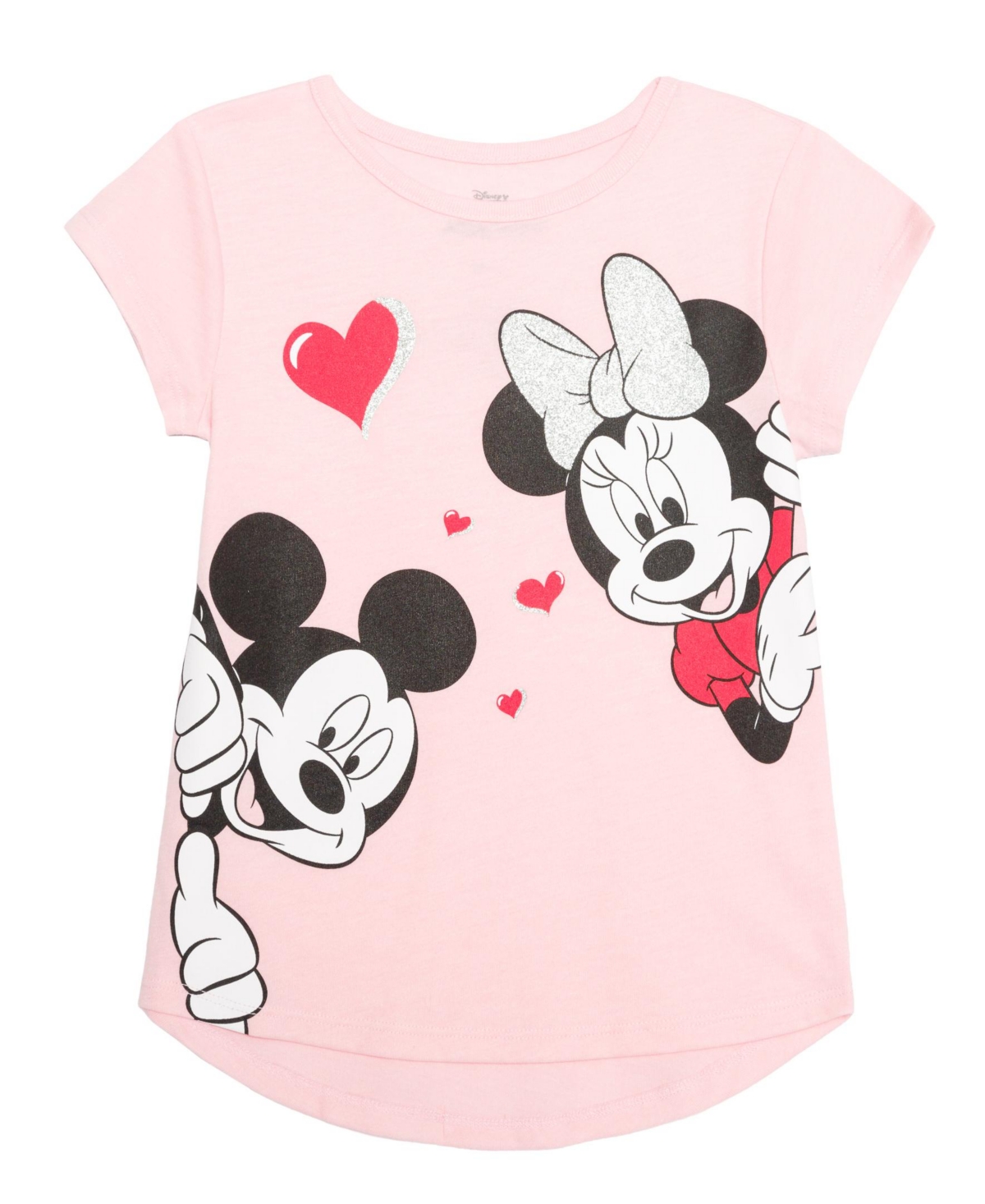 Disney Toddler Girls Minnie And Mickey Mouse Short Sleeve T-shirt In Pink