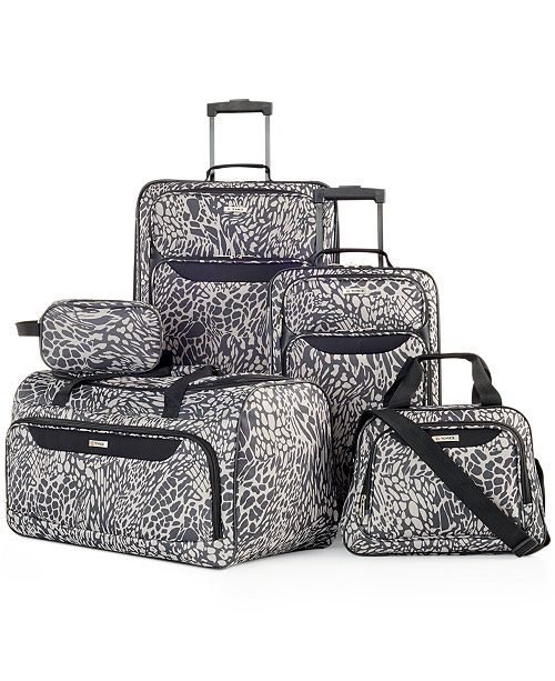 Tag Springfield III Print 5 Piece Luggage Set, Created for Macy's