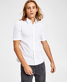 Hugo Boss Men's Slim-Fit Tonal Embroidered Logo Button-Down Shirt, Created for Macy's 