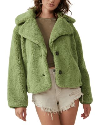 Free People - Women's Joplin Cozy Faux-Fur Long-Sleeve Jacket