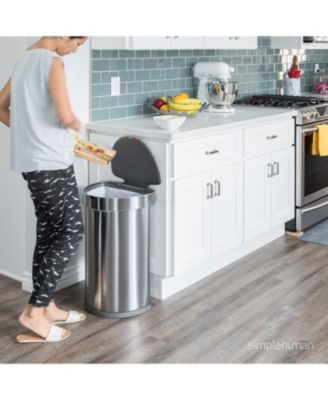 Semi-Round Sensor Trash Can, 45 Liters