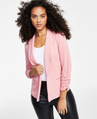 Afleiden Schiereiland embargo Bar III Knit-Crepe Ruched-Sleeve Blazer, Created for Macy's & Reviews -  Jackets & Blazers - Women - Macy's
