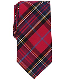 Men's Holiday Red Tartan Tie, Created for Macy's 