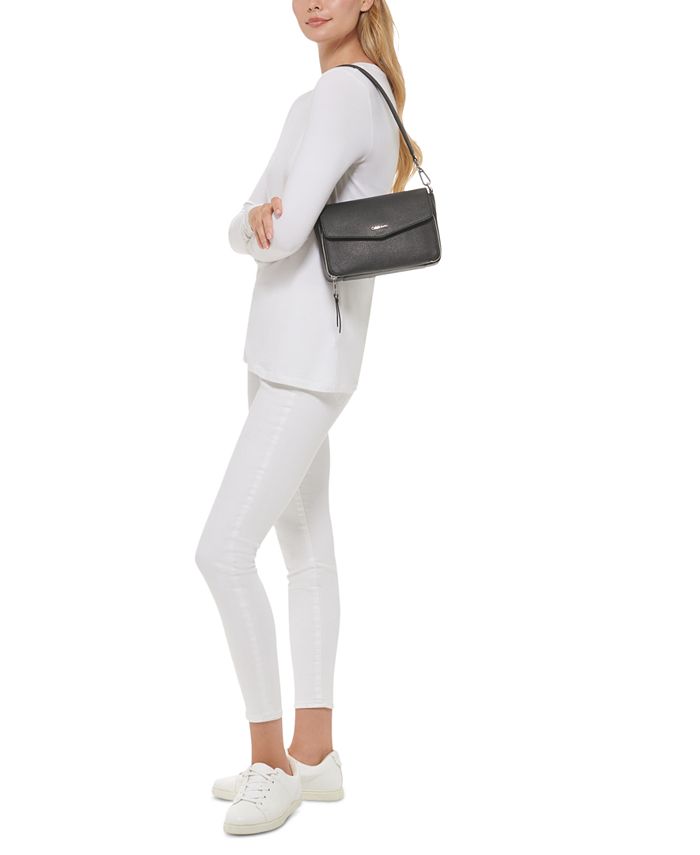 Calvin Klein Ava Flap Shoulder Bag & Reviews - Handbags & Accessories ...