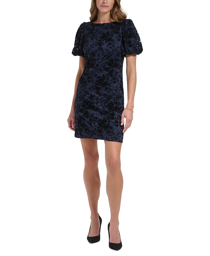 Jessica howard 2024 velvet mesh gown