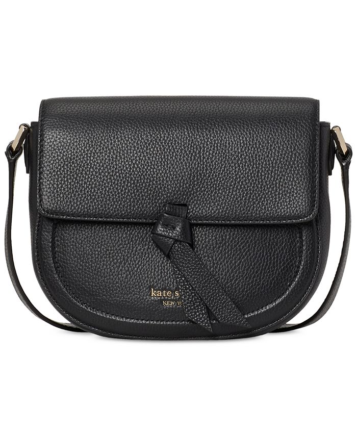 kate spade new york Knott Pebbled Leather Crossbody Saddle Bag & Reviews -  Handbags & Accessories - Macy's