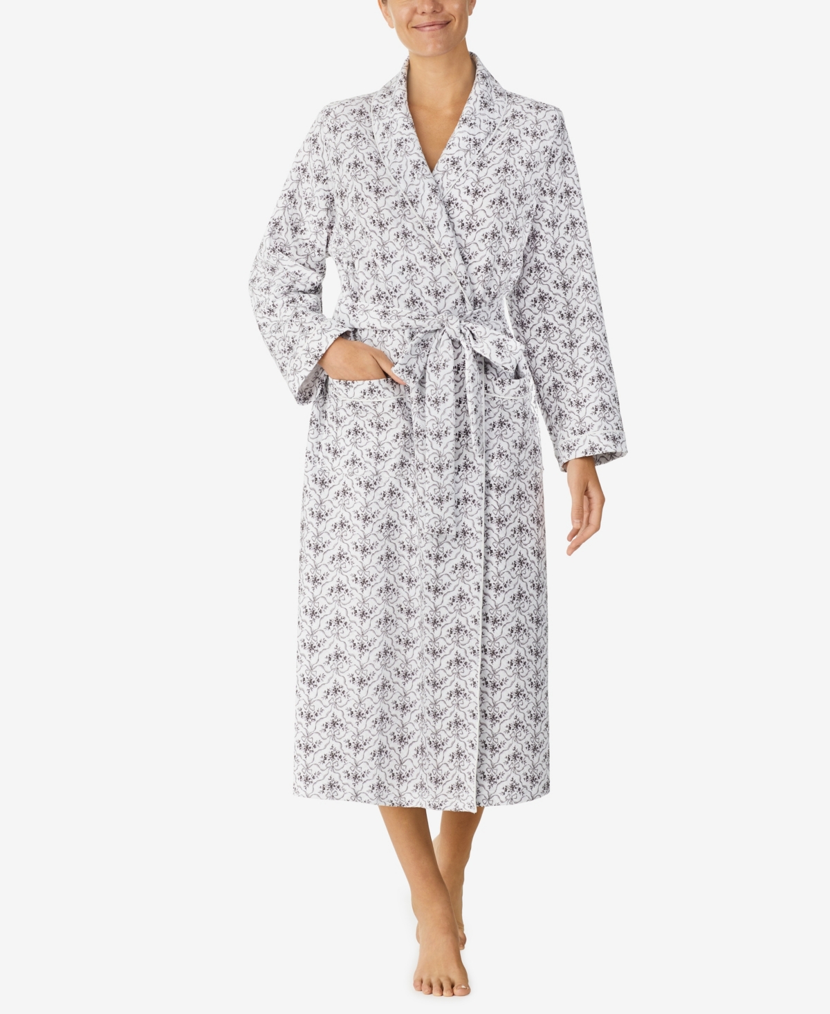 Eileen West Women's Long Wrap Robe