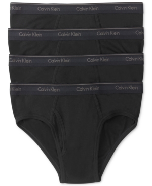 image of Calvin Klein Men-s Classic Cotton Low-Rise Hip Briefs 4-Pack U4183