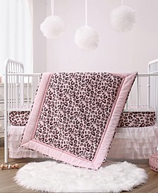 Leopard Crib Bedding Set, 3 Piece