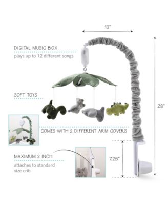 Baby Crib Mobile for Boys or Girls, Dinosaur, Musical