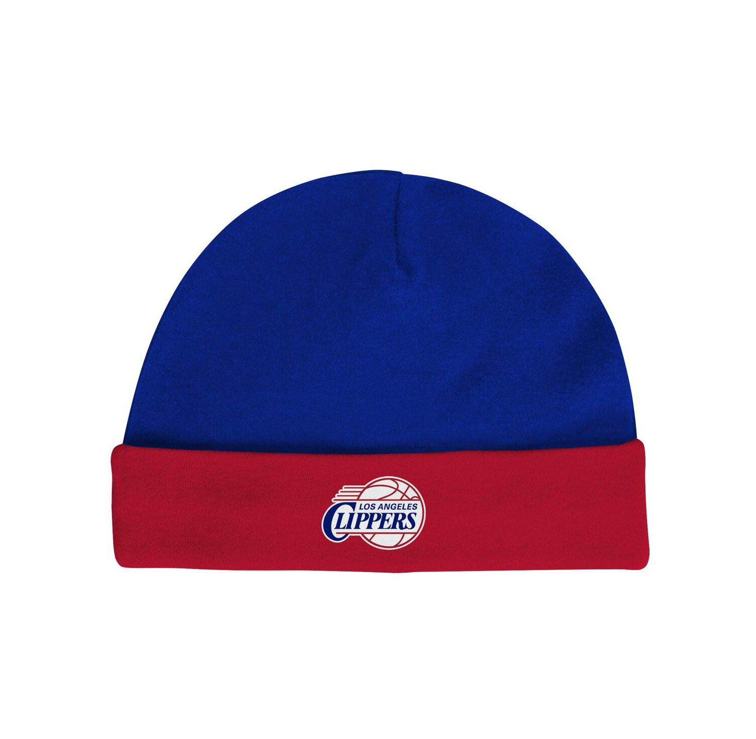Infant Boys and Girls Royal, Red LA Clippers Hardwood Classics Bodysuits and Cuffed Knit Hat Set