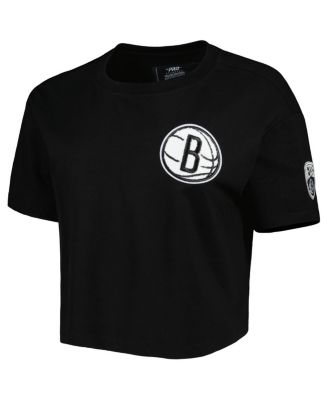 Women's Black Brooklyn Nets Classics Boxy T-shirt