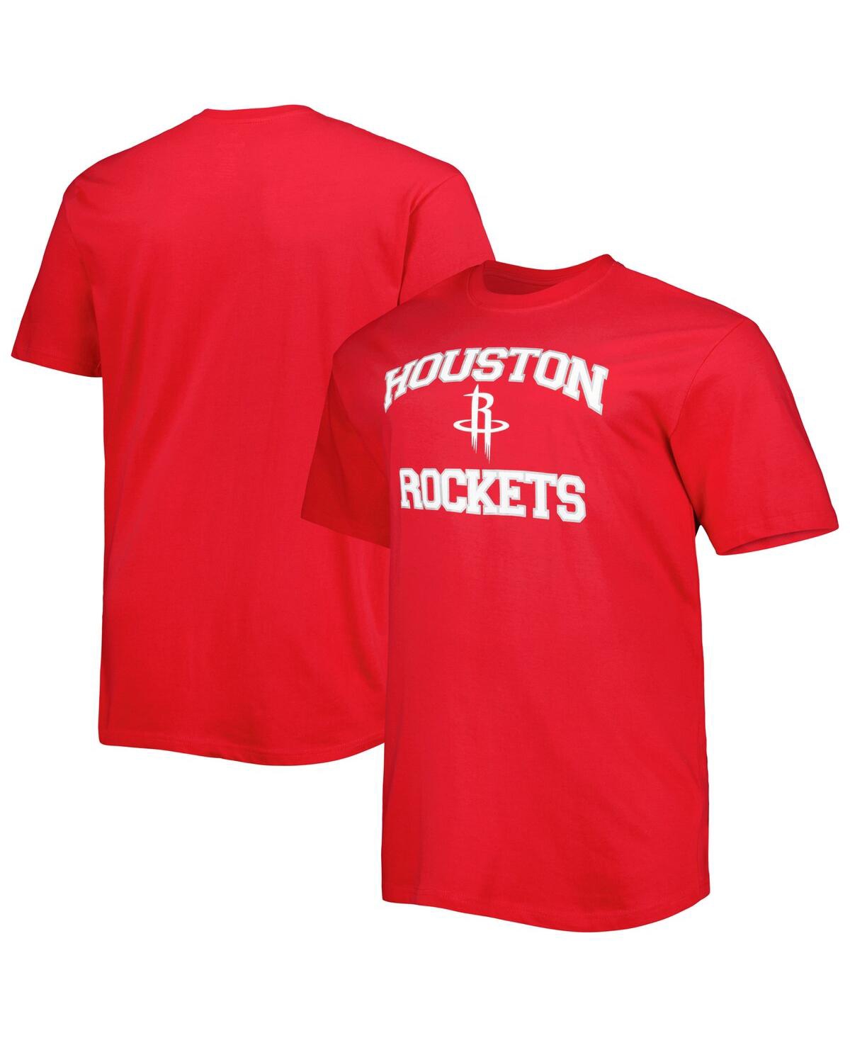 Shop Profile Men's Red Houston Rockets Big And Tall Heart And Soul T-shirt