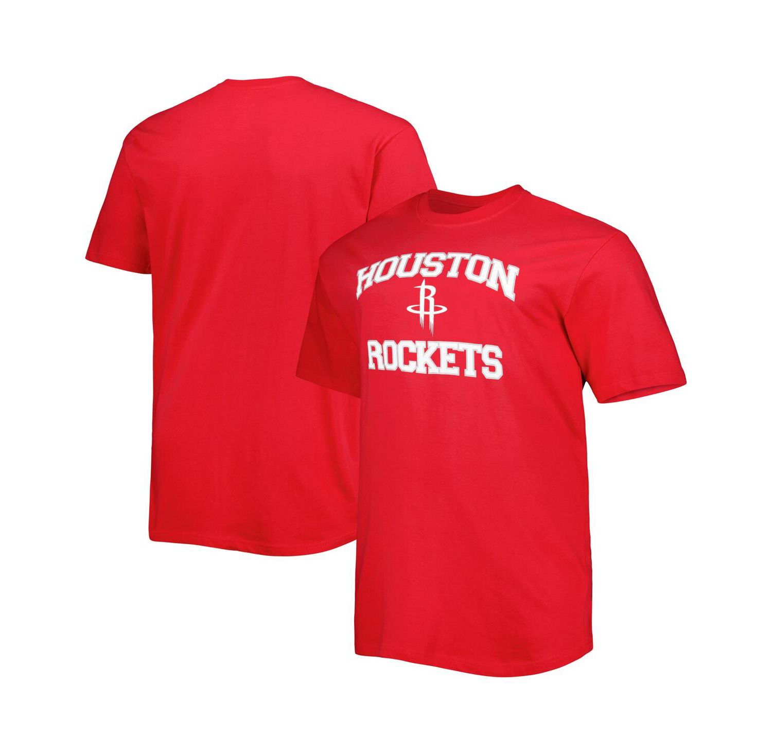 Men's Red Houston Rockets Big and Tall Heart and Soul T-shirt