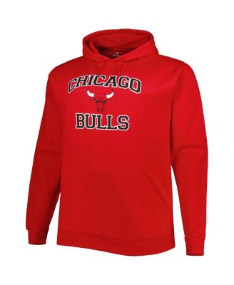 Men's Red Chicago Bulls Big and Tall Heart and Soul Pullover Hoodie